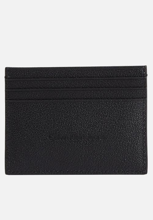 Calvin Klein - Sculpted Impression Card Case - Na Black