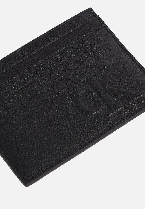 Calvin Klein - Sculpted Impression Card Case - Na Black