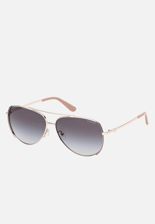 GUESS - Aviator Shape Sunglasses 58mm - Gold