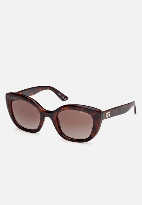 GUESS - Square Shape Sunglasses 51mm  - Dark Havana