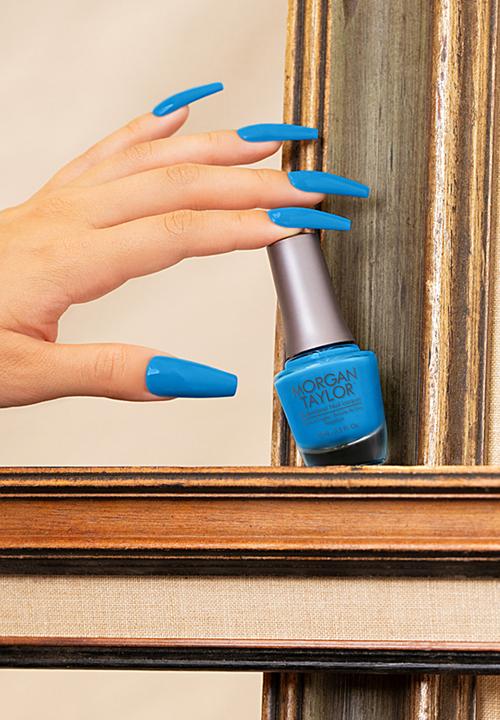 Morgan Taylor - I Was Framed  Nail Lacquer 15ml   - Cerulean Blue Crème