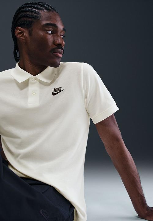 Nike - NSW Club PQ MATCHUP POLO - SAIL/BLACK