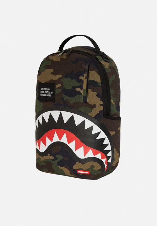 Sprayground - Shark central camo dlxs backpack - green