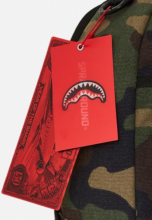 Sprayground - Shark central camo dlxs backpack - green