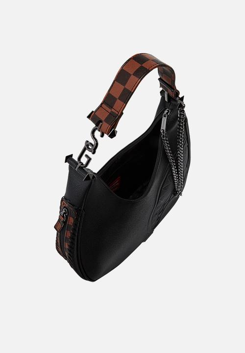 Sprayground - Dose of check vice shoulder bag - black