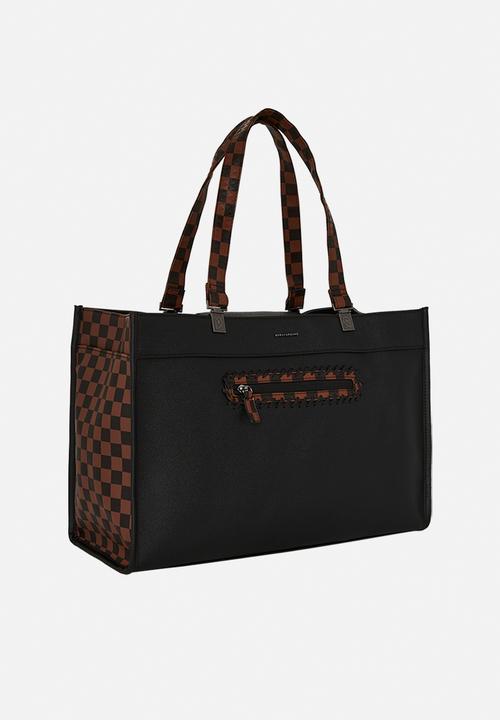 Sprayground - Dose of check deux tortuga tote - black