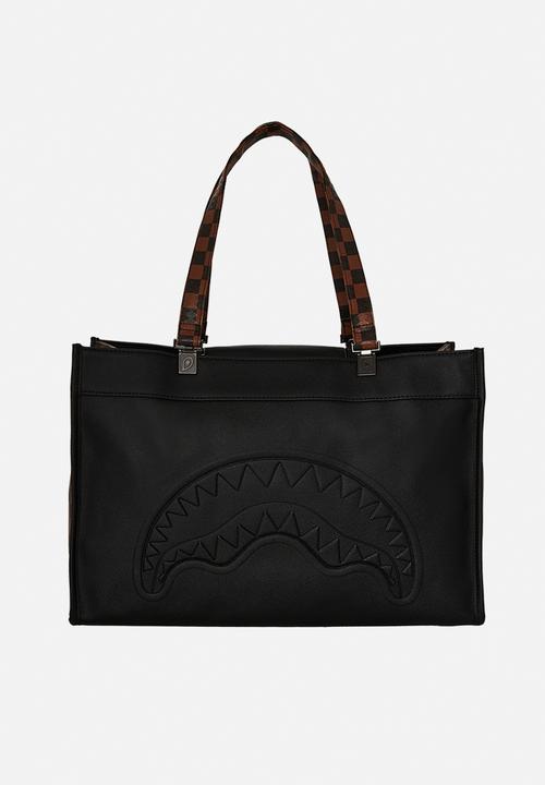 Sprayground - Dose of check deux tortuga tote - black