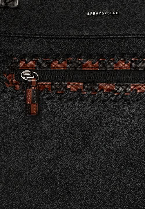 Sprayground - Dose of check deux tortuga tote - black