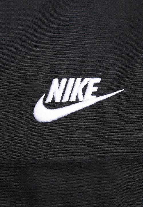 Nike - NSW Short-Sleeve Oxford Button-Up Shirt - Black/Wht