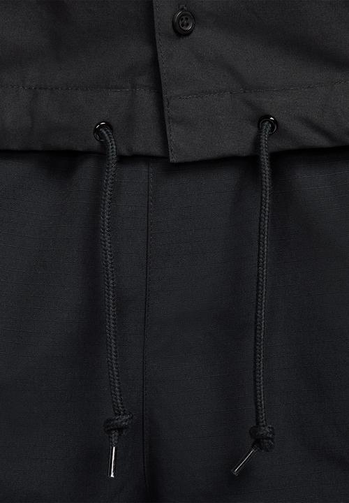 Nike - NSW Short-Sleeve Oxford Button-Up Shirt - Black/Wht