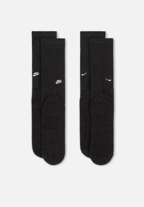 Nike - Everyday cushioned crew socks (2 pairs) - black/white