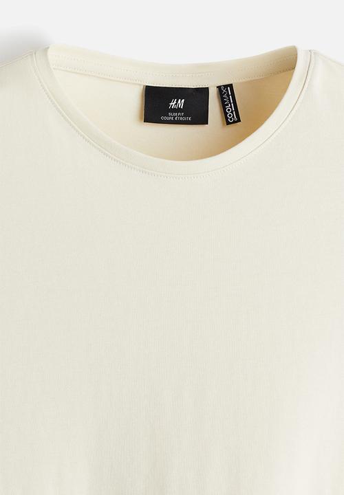 H&M - Coolmax® slim fit T-shirt - light beige