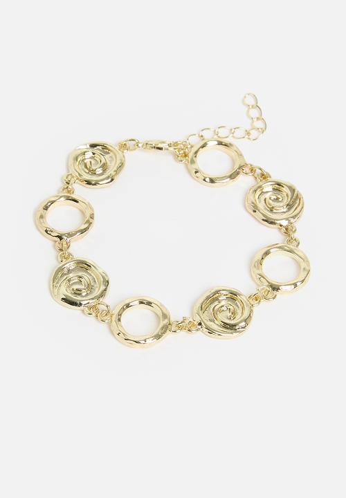 Rubi - Single bracelet- up gold swirl chain