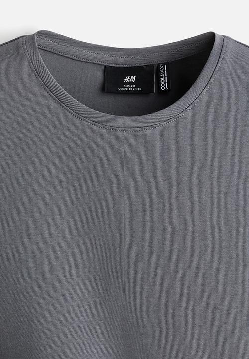 H&M - Coolmax® slim fit T-shirt - dark grey