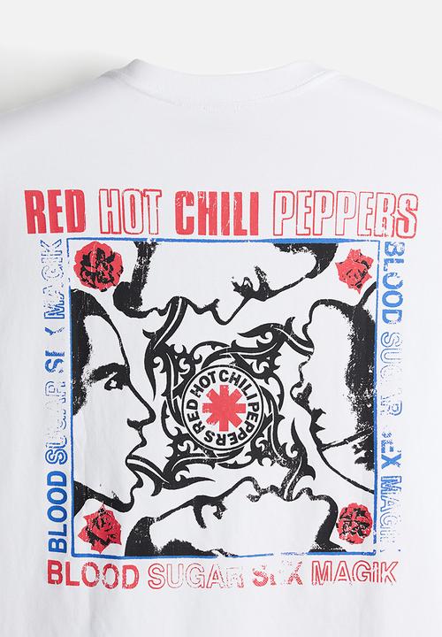 Loose fit t-shirt - white/red hot chili peppers - 0972640115