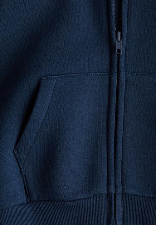 H&M - Oversized zip-through hoodie - navy blue
