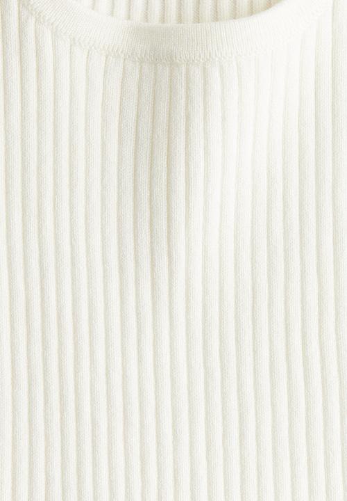 H&M - Rib-knit vest top - cream