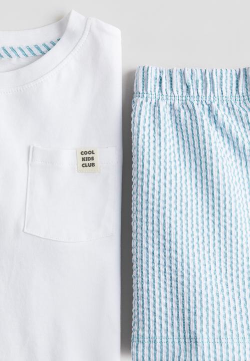 H&M - Pyjamas - white/blue
