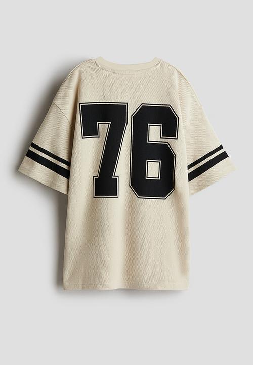 H&M - Loose-fit hockey shirt - light beige/76