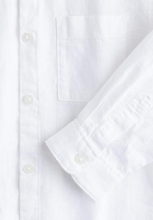 H&M - Linen-blend shirt - white