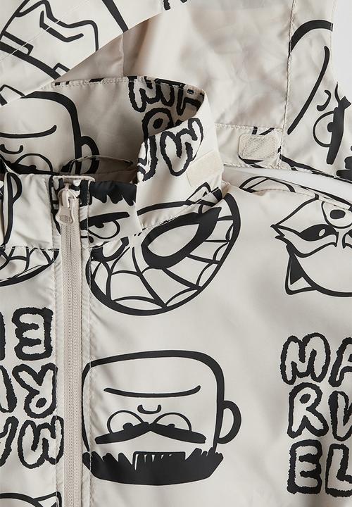 H&M - Printed windbreaker - cream marvel