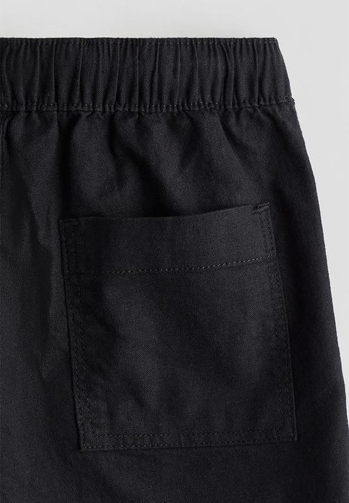 H&M - Linen-blend shorts - black