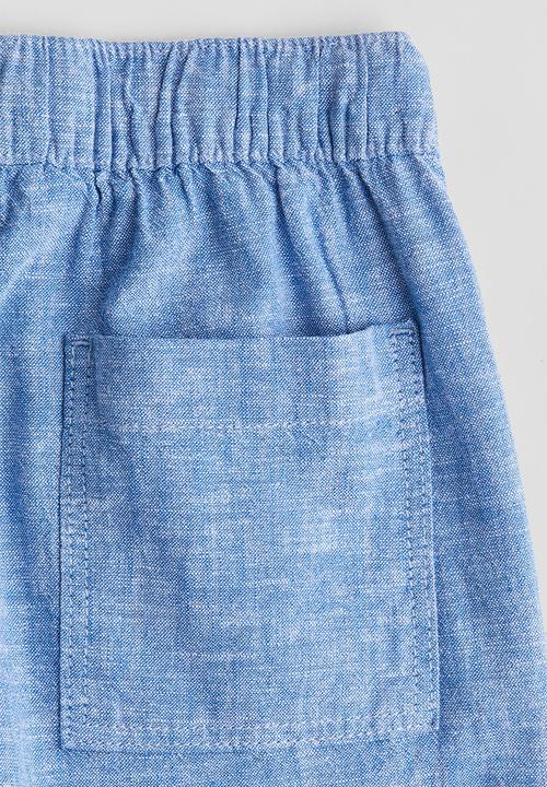 H&M - Linen-blend shorts - blue marl