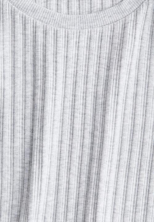 H&M - Ribbed cotton top - light grey