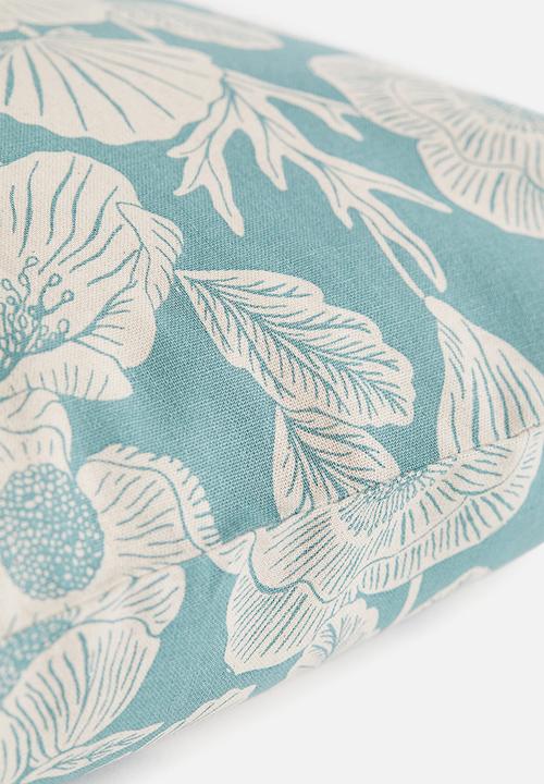 H&M - Patterned cushion cover - turquoise floral