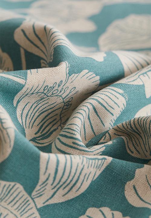 H&M - Patterned cushion cover - turquoise floral