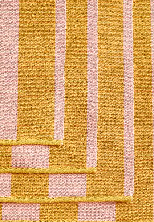 H&M - 4 pack striped place mats - pink striped
