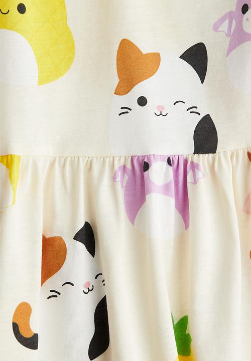 H&M - Printed jersey dress - light yellow squishmallows