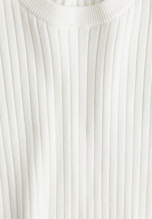 H&M - Rib-knit top - white