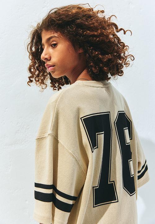 H&M - Loose-fit hockey shirt - light beige/76