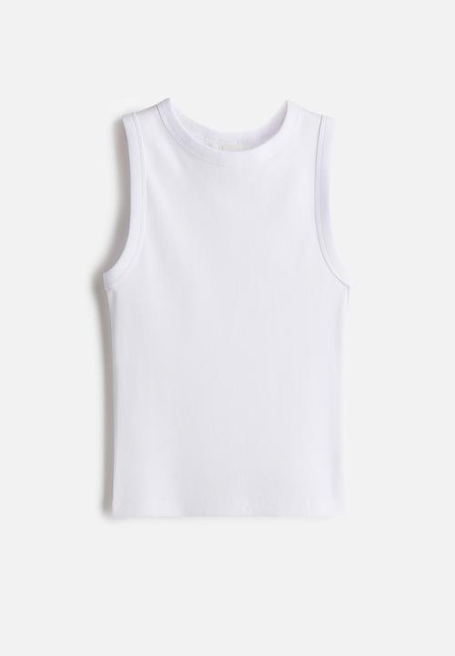 H&M - Ribbed vest top - white