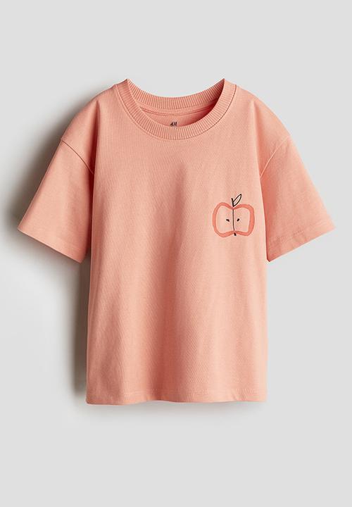H&M - Printed t-shirt - dark peach apple