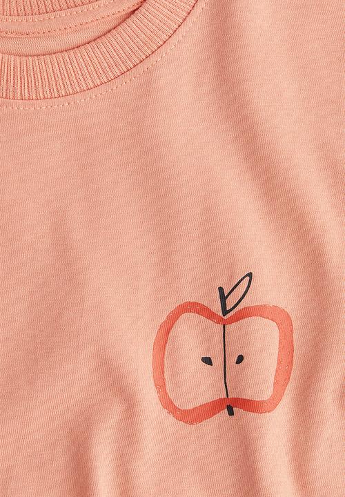 H&M - Printed t-shirt - dark peach apple