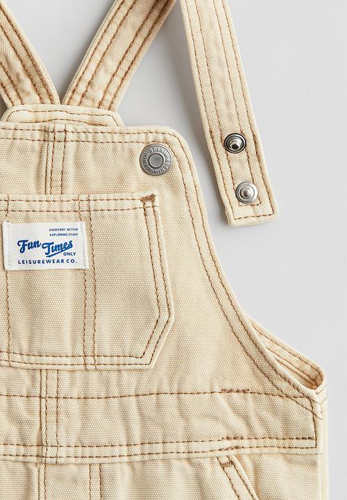 H&M - Cotton canvas dungarees - beige
