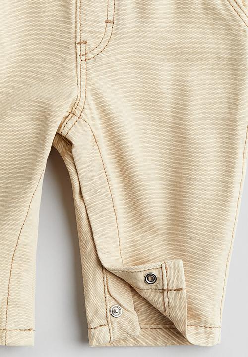 H&M - Cotton canvas dungarees - beige