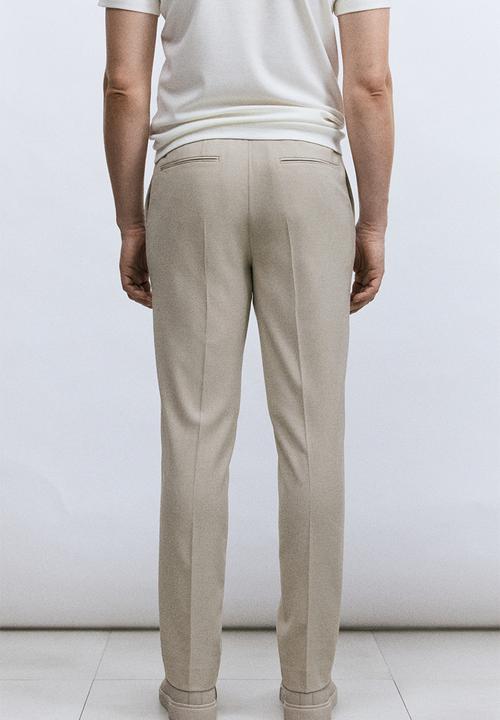 H&M - Slim fit suit trousers - beige