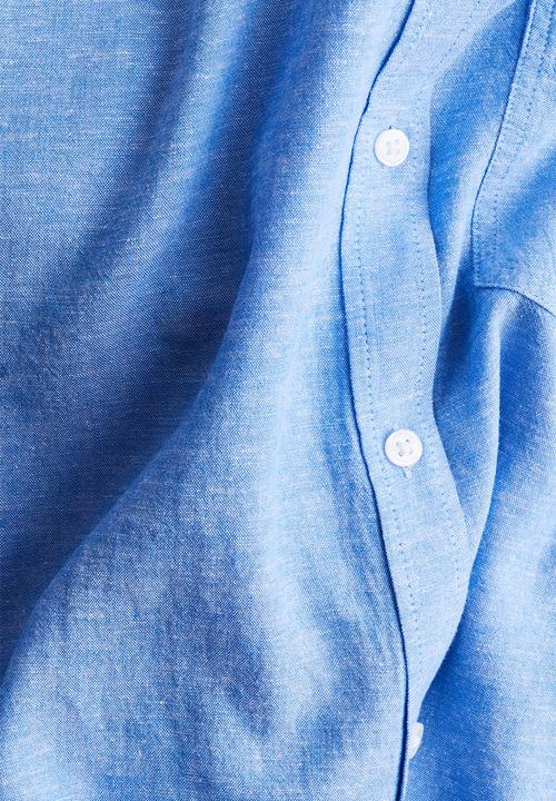 H&M - Linen-blend shirt - blue