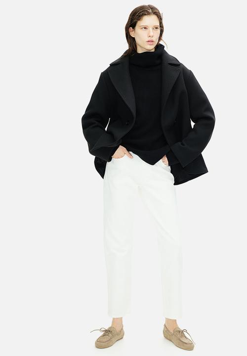 H&M - Slim straight high ankle jeans - white