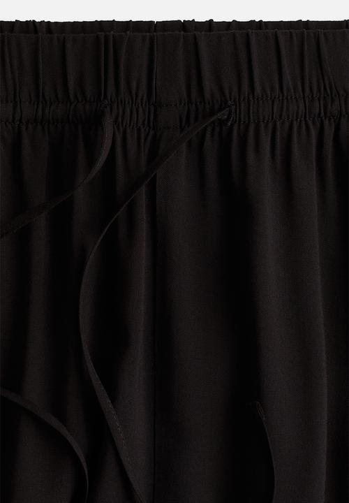 H&M - Wide pull-on trousers - black