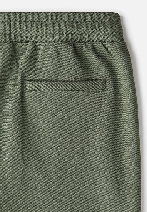 H&M - Slim fit twill joggers -  khaki green