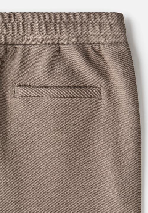 H&M - Slim fit twill joggers -  dark beige