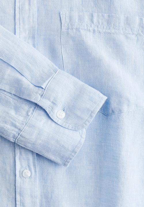 H&M - Linen shirt - light blue