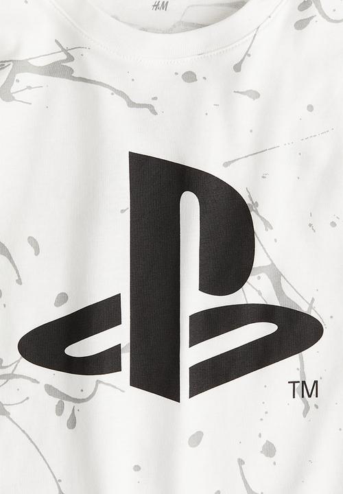 H&M - Printed t-shirt - white playstation