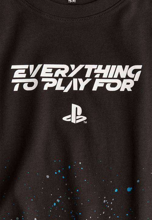 H&M - Printed t-shirt - black playstation