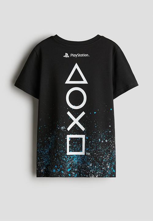 H&M - Printed t-shirt - black playstation