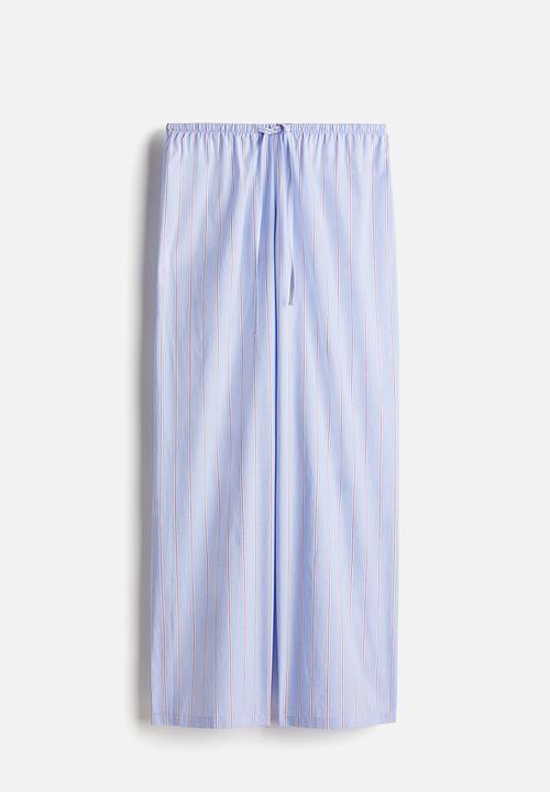 H&M - Cotton pyjama bottoms -  light blue/striped